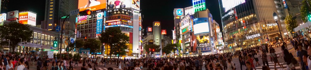 A Shibuya crossing panorama 