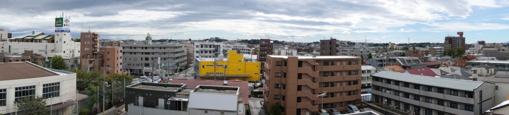 The view from the top floor as the typhoon moves on